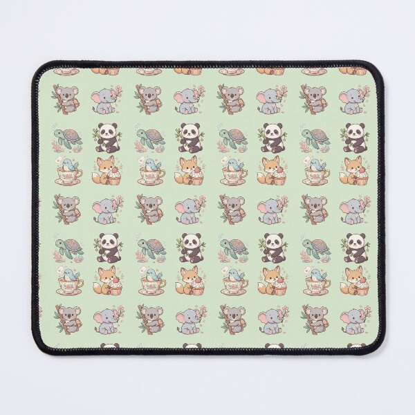 Item preview, Cute Kawaii Animals Fox Cupcake Teacup Bird Elephant Koala Art designed and sold by Artemis & Woven Collective.