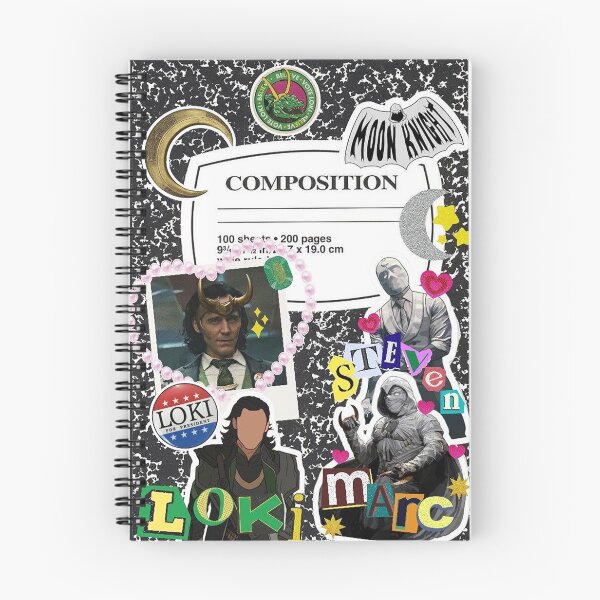 Item preview, Loki & Moonknight notebook designed and sold by aquabutterflyco .