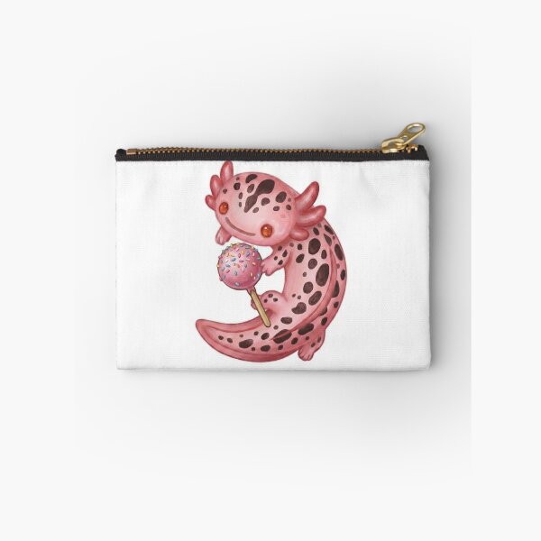 Item preview, Cute Axolotl Eating a Cake Pop Design / Pink / Kawaii / Happy axolotl / Magical / Tshirts, mugs, stickers, journals, backpacks etc designed and sold by TeenLake.