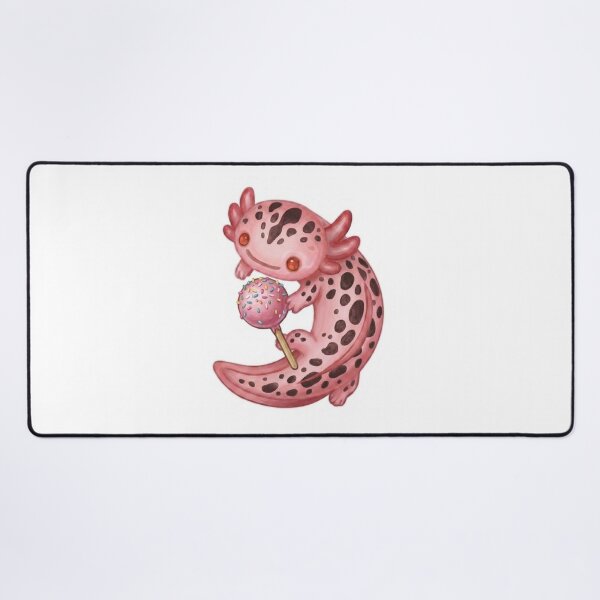 Item preview, Cute Axolotl Eating a Cake Pop Design / Pink / Kawaii / Happy axolotl / Magical / Tshirts, mugs, stickers, journals, backpacks etc designed and sold by TeenLake.