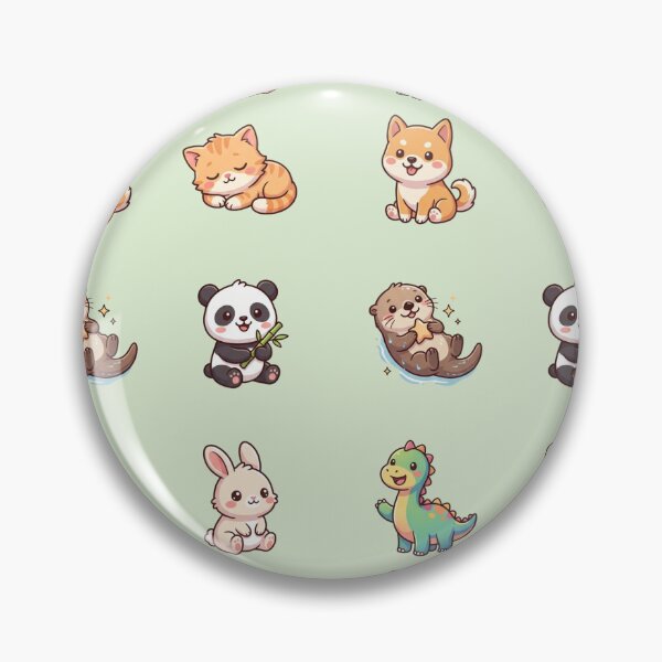 Item preview, Cute Kawaii Animals Sticker Sheet Pack Sleeping Cat Dog Panda Bunny Art designed and sold by Artemis & Woven Collective.