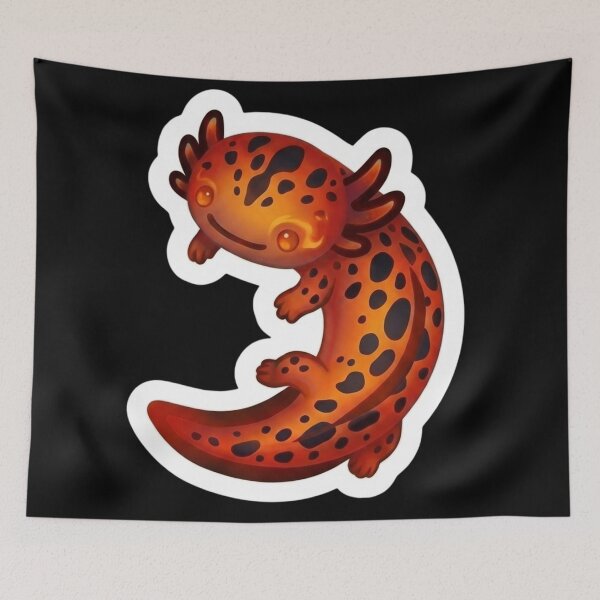 Item preview, Cute Axolotl Design / Orange / Kawaii / Happy axolotl / Magical / Tshirts, mugs, stickers, journals, backpacks etc designed and sold by TeenLake.