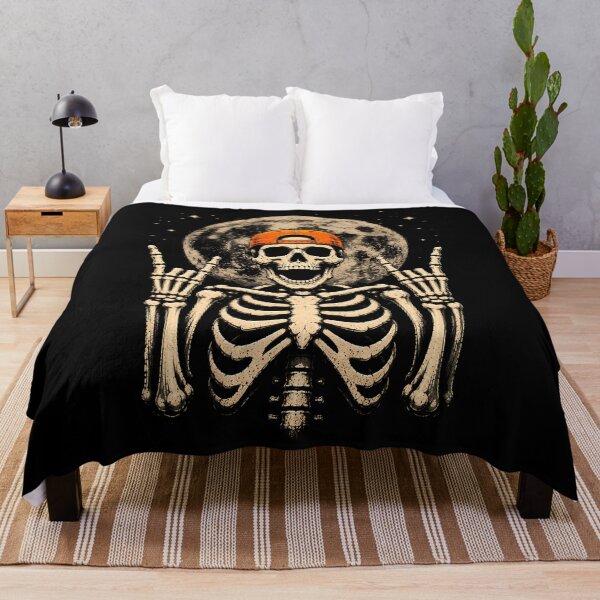 Item preview, Cool skeleton with a cap and moon background halloween designed and sold by rafaeltto.