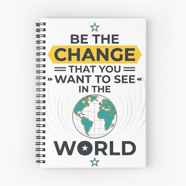 Item preview, Be The Change That You Want To See In The World Motivational Typography Design designed and sold by GlowAura7.