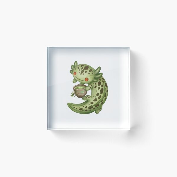 Item preview, Cute Axolotl Drinking a Matcha Green Tea Design / Light Green / Kawaii / Happy axolotl / Magical / Tshirts, mugs, stickers, journals, backpacks etc designed and sold by TeenLake.
