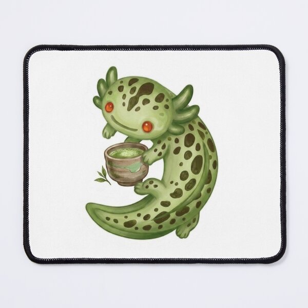 Item preview, Cute Axolotl Drinking a Matcha Green Tea Design / Light Green / Kawaii / Happy axolotl / Magical / Tshirts, mugs, stickers, journals, backpacks etc designed and sold by TeenLake.
