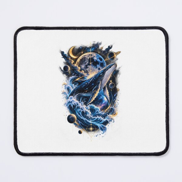 Item preview, Cosmic Humpback Whale Celestial Sacred Geometry Art designed and sold by Ak-art-shop.