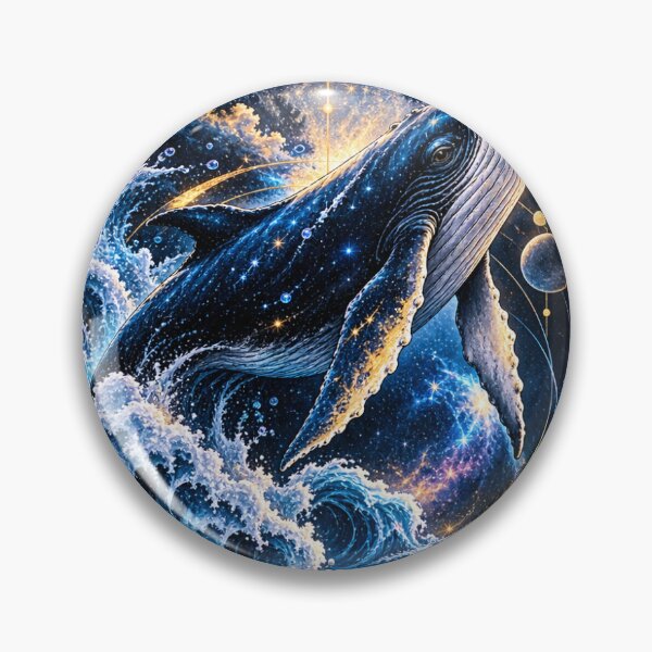 Item preview, Cosmic Humpback Whale Celestial Sacred Geometry Art designed and sold by Ak-art-shop.