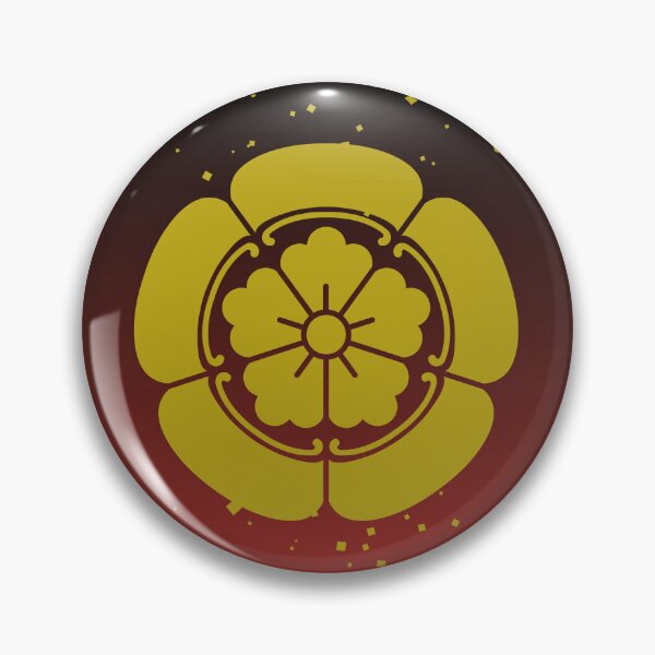 Item preview, Samurai Oda Mokko Nobunaga Oda Family Crest Faux Gold Dust Red / Japanese Crest designed and sold by 戦国まーけっと SENGOKU MARKET.