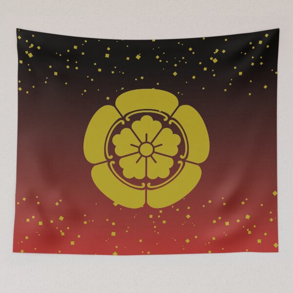 Item preview, Samurai Oda Mokko Nobunaga Oda Family Crest Faux Gold Dust Red / Japanese Crest designed and sold by 戦国まーけっと SENGOKU MARKET.