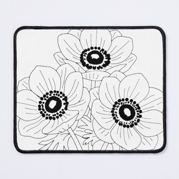 Item preview, Minimalist Anemone Line Art - Fine Line Botanical Tattoo Flower designed and sold by Rare Botanical .