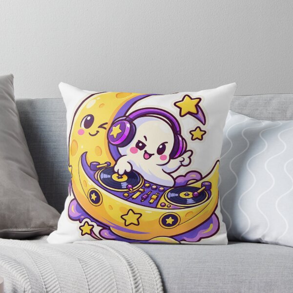 Item preview, Ghost DJ Crescent Moon designed and sold by StickyJoyStudio.