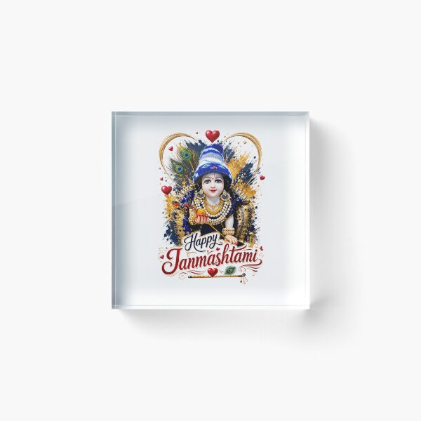 Item preview, Happy Janmashtami Celebrate the birth of Lord Krishna ll t shirts & magnet, poster designed and sold by everyone cloth house.