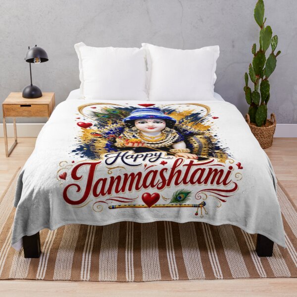 Item preview, Happy Janmashtami Celebrate the birth of Lord Krishna ll t shirts & magnet, poster designed and sold by everyone cloth house.