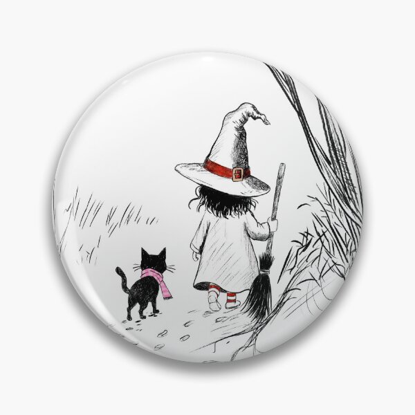 Item preview, Cozy Witch and Black Cat, Whimsical Witchcore Halloween designed and sold by Chelsealuv Krigbaum.