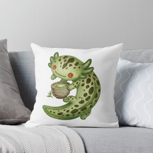 Item preview, Cute Axolotl Drinking a Matcha Green Tea Design / Light Green / Kawaii / Happy axolotl / Magical / Tshirts, mugs, stickers, journals, backpacks etc designed and sold by TeenLake.