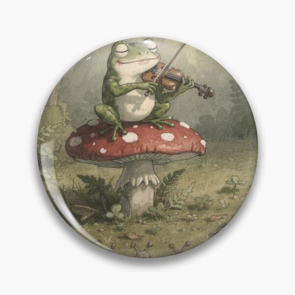 Item preview, Frog Violinist Playing to an Audience of Snails Cottagecore Art designed and sold by PictorialWhimsy.