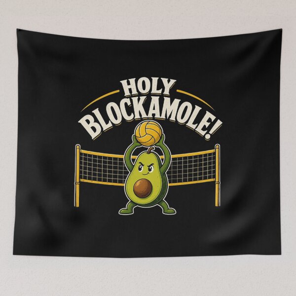 Item preview, Holy Blockamole Volleyball Cute Funny Avocado Vintage designed and sold by CF_VintageDesign.