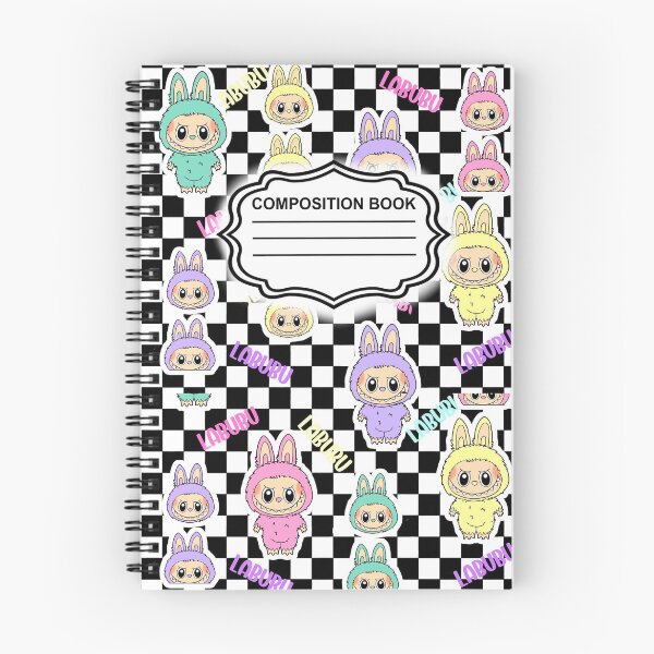 Item preview, Labubu composition notebook  designed and sold by aquabutterflyco .