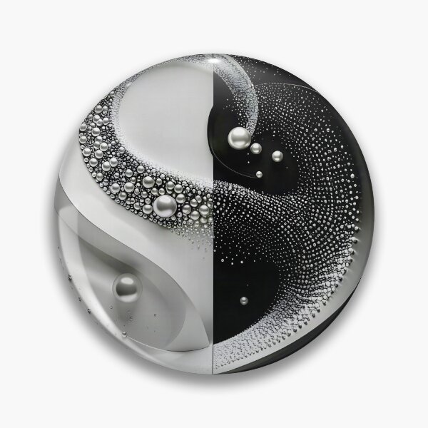 Item preview, Intricate Yin Yang Design in Black and White designed and sold by Vicky Brago-Mitchell®.