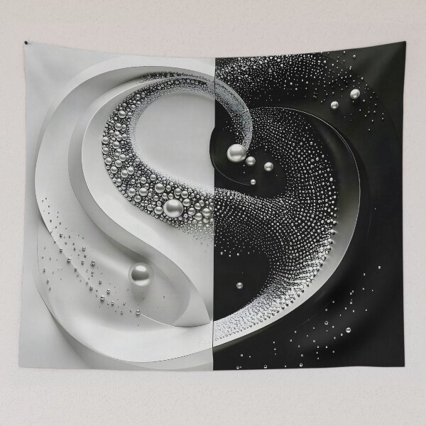 Item preview, Intricate Yin Yang Design in Black and White designed and sold by Vicky Brago-Mitchell®.