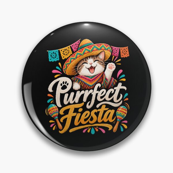 Item preview, Purrfect Fiesta – Funny Cat Mexican Fiesta Design designed and sold by RJACreative.