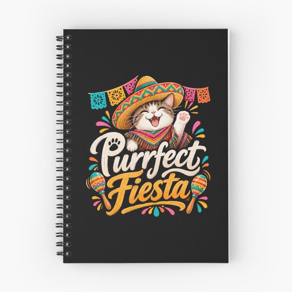 Item preview, Purrfect Fiesta – Divertido diseño de fiesta mexicana con gatos designed and sold by RJACreative.