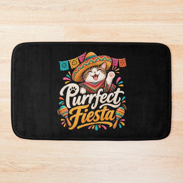 Item preview, Purrfect Fiesta – Funny Cat Mexican Fiesta Design designed and sold by RJACreative.