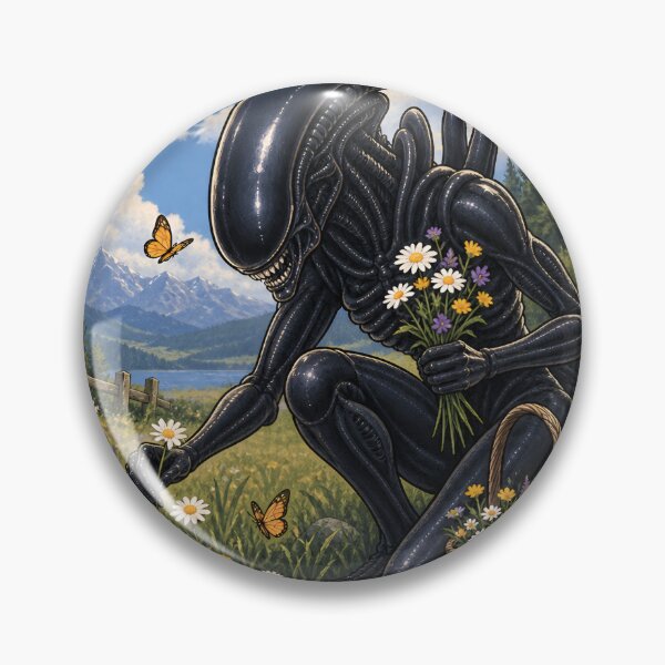 Item preview, Alien Picking Wildflowers designed and sold by Peac7e.