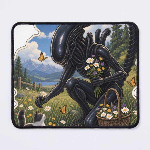 Item preview, Alien Picking Wildflowers designed and sold by Peac7e.