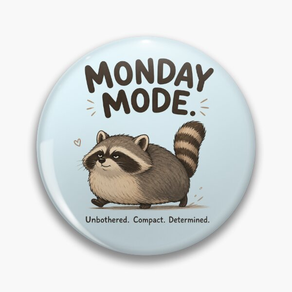 Item preview, Unbothered Raccoon Sticker | Funny Monday Mood Meme Art | Cute Wildlife Humor Gift designed and sold by Fanverse Merchandise.