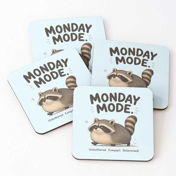 Item preview, Unbothered Raccoon Sticker | Funny Monday Mood Meme Art | Cute Wildlife Humor Gift designed and sold by Fanverse Merchandise.