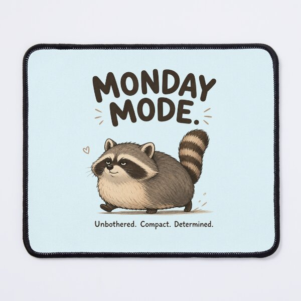 Item preview, Unbothered Raccoon Sticker | Funny Monday Mood Meme Art | Cute Wildlife Humor Gift designed and sold by Fanverse Merchandise.