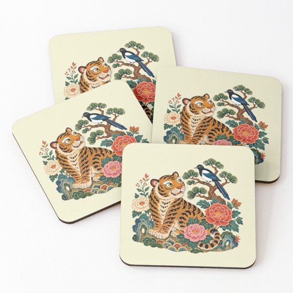 Item preview, Korean Minhwa Inspired Tiger and Magpie Art designed and sold by Myra365Art.