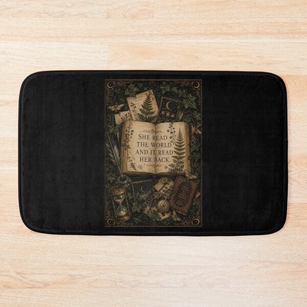 Item preview, Dark Academia Literary Art Print | Read the World Book Lover Gift | Gothic Botanical Quote Wall Art designed and sold by Fanverse Merchandise.