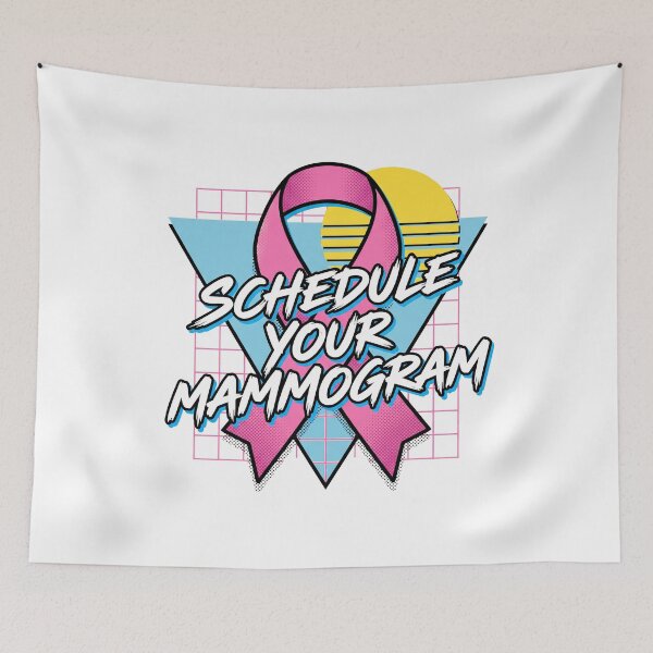 Item preview,  Schedule Your Mammogram 80s Vaporwave Retro Ribbon designed and sold by AdyKurniawan.