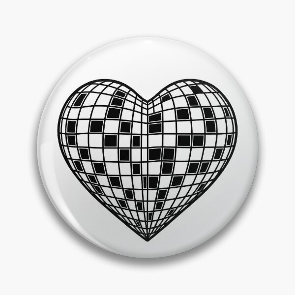 Item preview, Disco Heart Y2k Tattoo Design designed and sold by curethecat.