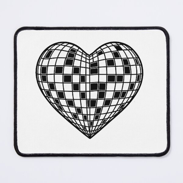 Item preview, Disco Heart Y2k Tattoo Design designed and sold by curethecat.