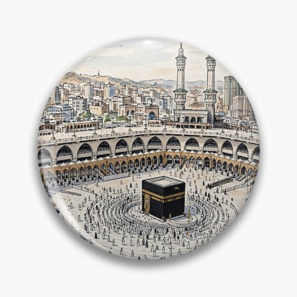Item preview, Mecca Saudi Arabia Kaaba Watercolor Sketch Art designed and sold by kunjaw.