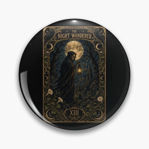 Item preview, Lámina artística de la carta del Tarot El Vagabundo Nocturno | Decoración de pared gótica ocultista para Halloween | Estética vintage del Tarot designed and sold by Fanverse Merchandise.