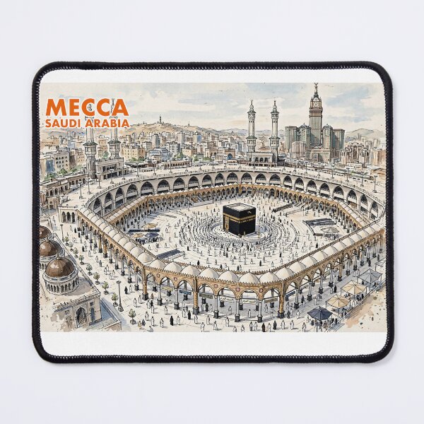 Item preview, Mecca Saudi Arabia Kaaba Watercolor Sketch Art designed and sold by kunjaw.