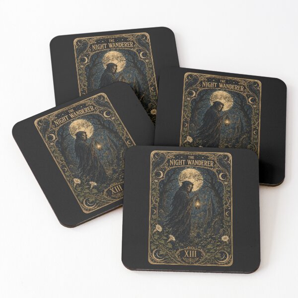 Item preview, The Night Wanderer Tarot Card Art Print | Occult Halloween Gothic Wall Decor | Vintage Tarot Aesthetic designed and sold by Fanverse Merchandise.