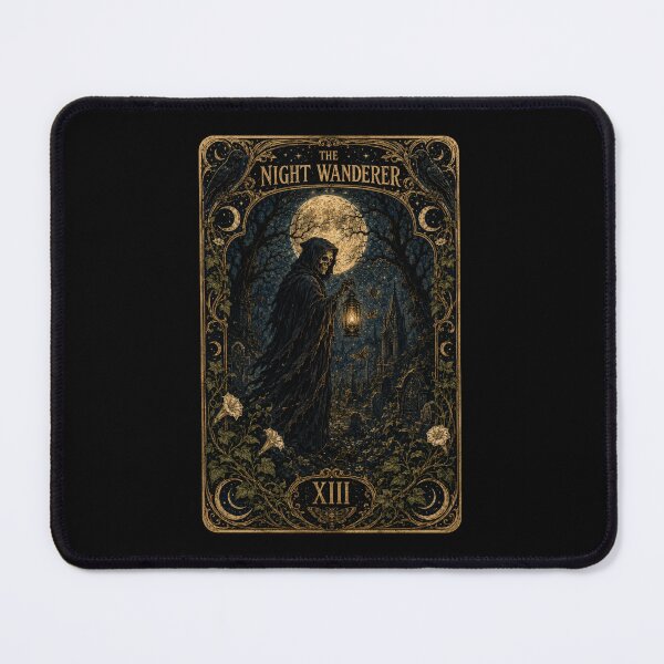 Item preview, The Night Wanderer Tarot Card Art Print | Occult Halloween Gothic Wall Decor | Vintage Tarot Aesthetic designed and sold by Fanverse Merchandise.