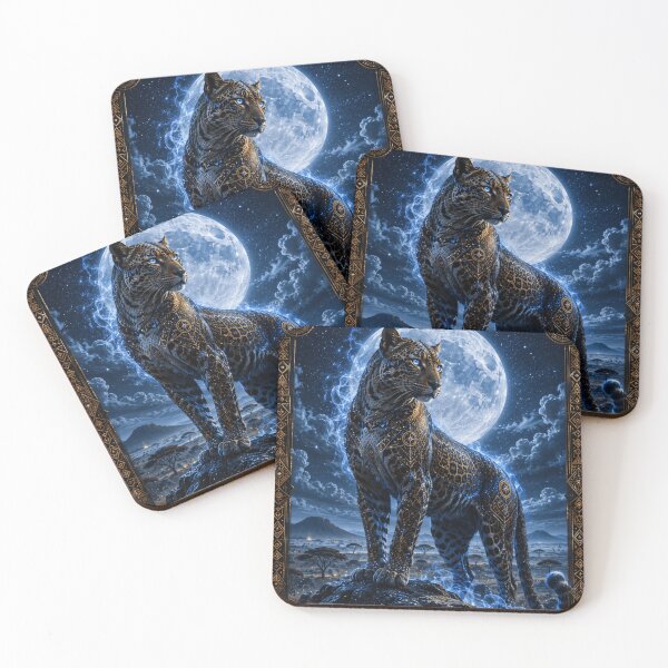 Item preview, Moonlit Leopard Spirit – Guardian of the African Night designed and sold by i-corp.