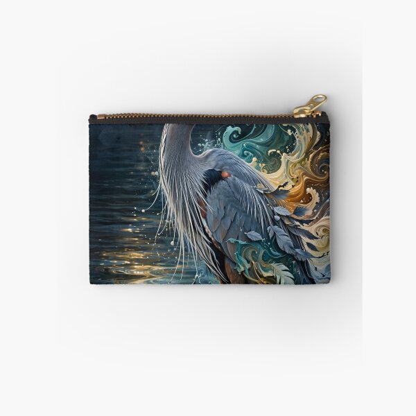 Item preview, Magical Heron Water Ripples - Future Realism Wildlife Wall Art designed and sold by PickyAura.