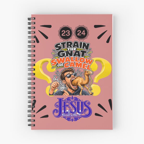 Item preview, Jesus’ Warning on Hypocrisy – Strain the Gnat, Swallow the Camel designed and sold by The Kawaii Forge.