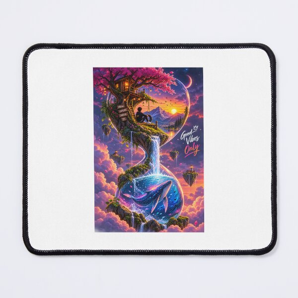 Item preview, Surreal Hourglass World Dream Explore Create Whale Graphic Art designed and sold by Ak-art-shop.
