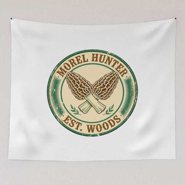 Item preview, Morel Hunter Vintage Badge - Wild Mushroom Foraging Club designed and sold by VYBE DARK Studio.