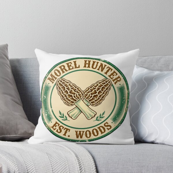 Item preview, Morel Hunter Vintage Badge - Wild Mushroom Foraging Club designed and sold by TauqeerArts.