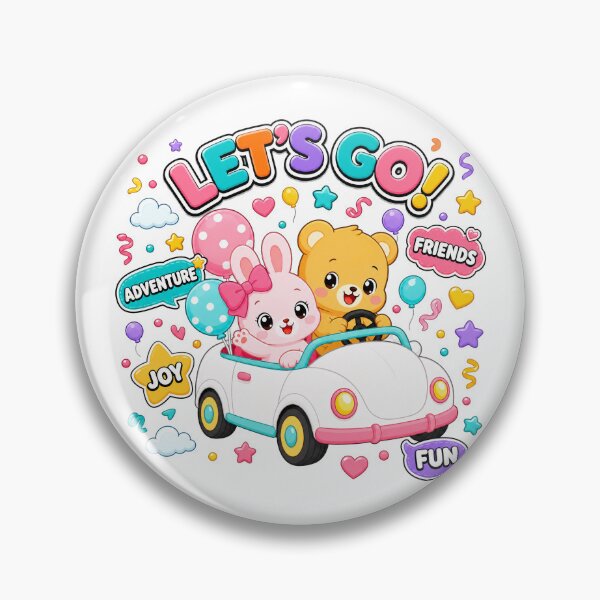 Item preview, Let’s Go! Cute Bunny and Bear Car Adventure designed and sold by Atlant11.